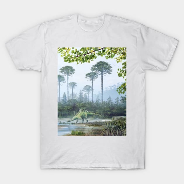 Jurassic life, artwork (C006/9369) T-Shirt by SciencePhoto